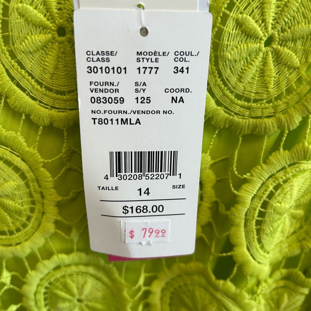Lime Green Lace Mini Dress
